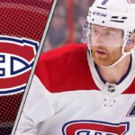 Montreal Canadiens defenseman Mike Matheson skating during an NHL game
