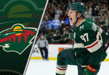 Minnesota Wild superstar Kirill Kaprizov celebrates a goal, showcasing the skill that has him on the verge of a historic contract extension.