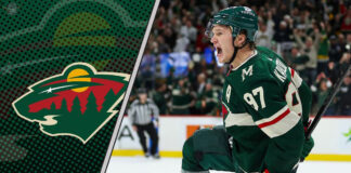 Minnesota Wild superstar Kirill Kaprizov celebrates a goal, showcasing the skill that has him on the verge of a historic contract extension.