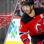 Is Dougie Hamilton’s $9 Million Contract Untradeable for the New Jersey Devils? New Jersey Devils defenseman Dougie Hamilton skates during a game, illustrating the NHL trade rumors surrounding his future with the team.
