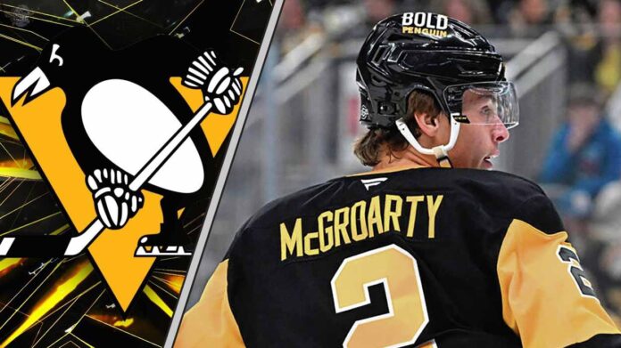 The top 5 Pittsburgh Penguins prospects for the 2025-26 season, featuring Rutger McGroarty