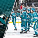 San Jose Sharks team celebrating win