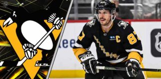 Sidney Crosby skates on the ice from the Pittsburgh Penguins home arena, a frustrated expression on his face, contemplating his future with the team.