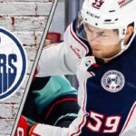 Yegor Chinakhov to the Oilers? Analyzing the High-Stakes Trade Rumor Edmonton Oilers trade target Yegor Chinakhov unleashes his powerful wrist shot in an NHL game for the Columbus Blue Jackets.
