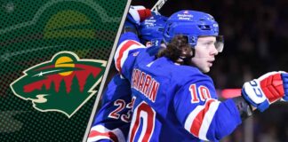 Artemi Panarin to the Wild? Unpacking the Rumors Linking the Rangers Star to Minnesota New York Rangers forward Artemi Panarin celebrates a goal, with a Minnesota Wild logo featured prominently, representing a major NHL trade rumor.