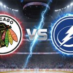 How to Watch Chicago Blackhawks vs Tampa Bay Lightning – October 23, 2025 Chicago Blackhawks vs Tampa Bay Lightning logos at Amalie Arena with spotlight background
