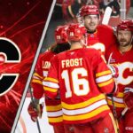 Calgary Flames celebrate a goal signifying their hopes of scoring more goals