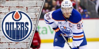 Connor McDavid standing on the ice thinking about his future with the Edmonton Oilers