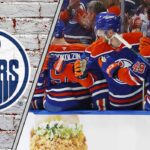 Edmonton Oilers Trade Rumors: Defensive Logjam Forces Management’s Hand Edmonton Oilers defenseman celebrates a goal during an NHL game, representing the team's defensive depth and potential trade chips.