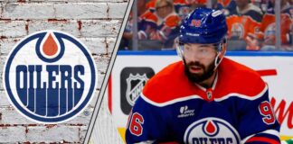 Edmonton Oilers' Jake Walmanskating with the puck