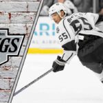 Quinton Byfield’s 2025-26 Point Projections: The Ascent of a King Quinton Byfield in a Los Angeles Kings jersey skating with a hockey stick, celebrating a goal, illustrating his 2025-26 point projections.