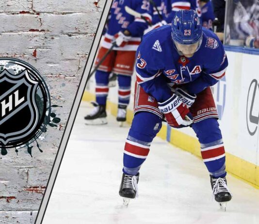 Adam Fox New York Rangers defenseman skating with puck before upper body injury November 2025