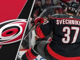 Is Andrei Svechnikov Leaving Carolina? The Winger Breaks His Silence Carolina Hurricanes winger Andrei Svechnikov celebrating a goal, silencing trade rumors and reports of unhappiness.