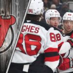 New Jersey Devils Defensive Scramble: 3 Trade Targets Emerge After Hamilton Injury New Jersey Devils players celebrating a win but will the team make a trade for a defenseman?