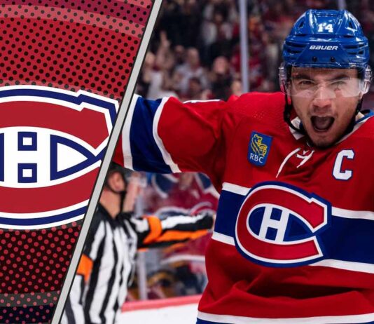 Nick Suzuki Montreal Canadiens 400th point celebration vs Utah Mammoth