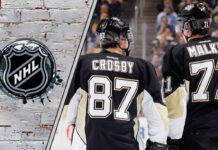 The 5 Biggest Surprises of the 2025-26 NHL Season (So Far) Sidney Crosby and Evgeni Malkin skates up the ice for the Pittsburgh Penguins, looking focused during a 2025-26 NHL game.
