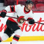 Alex Formenton Ottawa Senators restricted free agent skating during practice