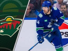 Are the Canucks Delusional? The Insane Trade Ask for Kiefer Sherwood Vancouver Canucks winger Kiefer Sherwood skating against the Minnesota Wild, subject of NHL trade rumors involving Marco Rossi and a first-round pick.