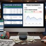 Is It Possible to Bet on Potential NHL Trades or Player Landing Destinations? Smartphone displaying NHL betting odds on DraftKings and Kalshi prediction markets next to a hockey puck and trade rumor headlines.