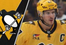 Sidney Crosby skating during a Pittsburgh Penguins game against the Philadelphia Flyers on December 1, 2025.