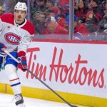 Montreal Canadiens Trade Rumors: Arber Xhekaj Offseason Move Montreal Canadiens defenseman Arber Xhekaj, wearing jersey #72, skates along the ice during an NHL game. He is looking up while holding his stick.