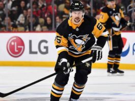 Erik Karlsson Trade Rumors: Pittsburgh Penguins Offseason Plans Erik Karlsson of the Pittsburgh Penguins skating on the ice during an NHL game.