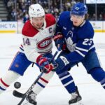 Matthew Knies of the Toronto Maple Leafs, a rumored trade target for the Montreal Canadiens.