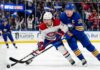 Buffalo Sabres and Montreal Canadiens Game 7 Score & Recap Montreal Canadiens Alex Newhook (18) and Buffalo Sabres Rasmus Dahlin (26) battle for a puck in Game 7.