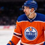 St. Louis Blues forward Jordan Kyrou, a potential Edmonton Oilers trade target, in action on the ice.