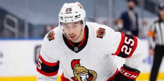 Jordan Kyrou in Ottawa Senators away uniform and helmet - NHL trade rumors analysis