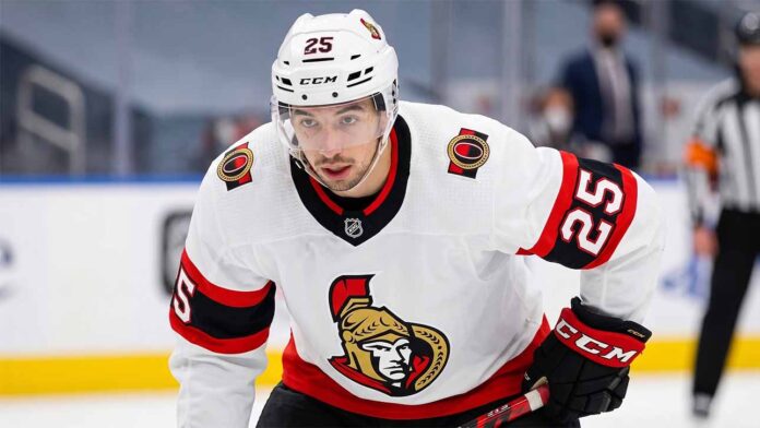jordan-kyrou-ottawa-senators-trade-rumors Jordan Kyrou in Ottawa Senators away uniform and helmet - NHL trade rumors analysis