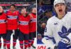 Latest NHL News and NHL Scores: May 31, 2026 Updates A split image for 'Latest NHL News and NHL Scores' featuring the historic Team Norway IIHF Bronze medal win with players linked-arm on ice (left), and Toronto Maple Leafs forward Matthew Knies celebrating passionately in his jersey (right), highlighting monumental upsets and trade rumors in May 2026.