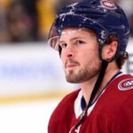 Mason McTavish Trade Rumors: Montreal Canadiens & Anaheim Ducks Close-up of Mason McTavish, Anaheim Ducks center, linked to Montreal Canadiens trade rumors.
