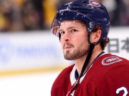 Mason McTavish Trade Rumors: Montreal Canadiens & Anaheim Ducks Close-up of Mason McTavish, Anaheim Ducks center, linked to Montreal Canadiens trade rumors.