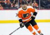Matty Beniers Trade Rumors: Will the Flyers Acquire the Kraken Center? Matty Beniers Philadelphia Flyers home jersey swap NHL trade rumor visualization.