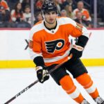 Matty Beniers Philadelphia Flyers home jersey swap NHL trade rumor visualization.