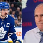 Latest NHL News and NHL Scores: Maple Leafs Fire Craig Berube Split image showing Toronto Maple Leafs captain Auston Matthews on the left and former head coach Craig Berube, who was recently fired, on the right, illustrating the major fallout in the latest NHL news.
