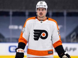 The Ultimate Blockbuster: Could the Philadelphia Flyers Actually Land Auston Matthews? A photograph of Toronto Maple Leafs star center Auston Matthews, the subject of major NHL trade speculation regarding a potential blockbuster move to the Philadelphia Flyers.