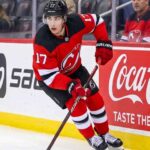 Simon Nemec Trade Rumors: New Jersey Devils Offer Sheet Risk New Jersey Devils defenseman Simon Nemec #17 skating with the puck during play.