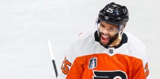 Darnell Nurse Trade Rumors: Edmonton Oilers & Philadelphia Flyers Linked Conceptual photo of Edmonton Oilers defenseman Darnell Nurse wearing a white Philadelphia Flyers jersey amid NHL trade rumors.