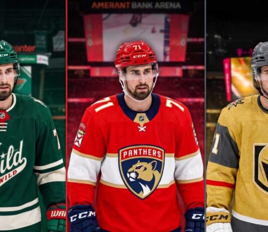 Dylan Larkin Trade Rumors: Minnesota Wild Fit & 3-Team List Dylan Larkin 3-team trade list featuring Minnesota Wild, Florida Panthers, and Vegas Golden Knights jerseys.