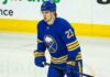 Matthew Knies Trade Rumors: Buffalo Sabres Could Offer No. 4 Pick Photo illustration of Toronto Maple Leafs winger Matthew Knies wearing a Buffalo Sabres home jersey amid NHL trade rumors