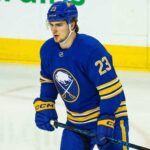 Matthew Knies Trade Rumors: Buffalo Sabres Could Offer No. 4 Pick Photo illustration of Toronto Maple Leafs winger Matthew Knies wearing a Buffalo Sabres home jersey amid NHL trade rumors