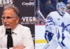 Latest NHL News and NHL Scores: Woll Traded, Torts Exits Vegas Split image highlighting major NHL news: Left panel shows John Tortorella during a Vegas Golden Knights press conference (Torts is not returning as coach); right panel shows goaltender Joseph Woll in Toronto Maple Leafs gear (traded to Philadelphia Flyers).