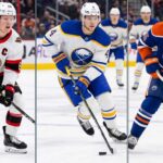 Latest NHL News: Brady Tkachuk Trade, 2026 Draft Rumors & Oilers Updates A three-way split graphic featuring NHL players Brady Tkachuk (Ottawa Senators), Bowen Byram (Buffalo Sabres), and Connor Murphy (Edmonton Oilers) in game action.