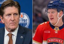 Latest NHL News: Brady Tkachuk Trade Fallout & Oilers Updates Split image of newly hired Edmonton Oilers head coach Mike Babcock and newly acquired Florida Panthers forward Brady Tkachuk highlighting today's latest NHL news and offseason changes.