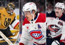 NHL News Today: Panthers Add Goalie Help, Werenski Rumors Heat Up, RFA Market Gets Wild Akira Schmid, Brendan Gallagher and Zach Werenski featured in a three-way NHL News split image as trade rumors and free agency buzz heat up.