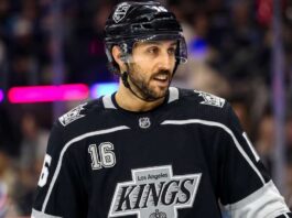 New York Rangers Trade Rumors: Vincent Trocheck to Los Angeles Kings? Vincent Trocheck in Los Angeles Kings black home jersey with number 16 after reported trade from NY Rangers.