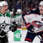 Thomas Harley and Zach Werenski split image for Dallas Stars and Columbus Blue Jackets trade rumors involving a potential NHL blockbuster