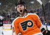 Adam Fantilli Flyers Rumor: Could Philadelphia Target the Columbus Blue Jackets Center? Adam Fantilli wearing a Philadelphia Flyers home jersey amid rumors he could become the Flyers’ next offer-sheet target.